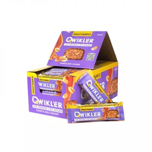 Шоколадный батончик без сахара Квиклер - Орех в карамели 1 шт. 40гр