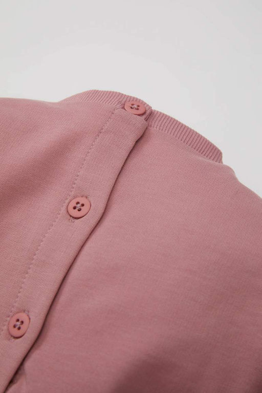 Платье с длинными рукавами и цветочным принтом для маленьких девочек - Defacto фото 4