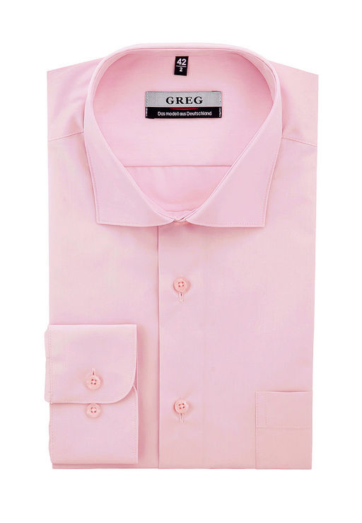 Сорочка мужская длинный рукав GREG 620/119/LT ROSE  фото 2