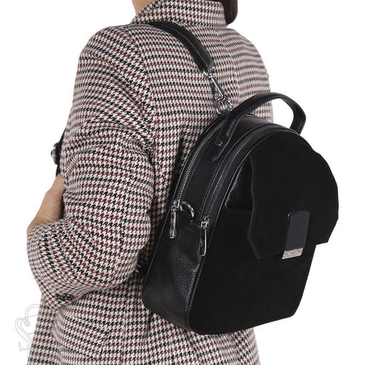 Рюкзак женский 69162-1AA black Velina Fabbiano-Safenta/30  в Новосибирске