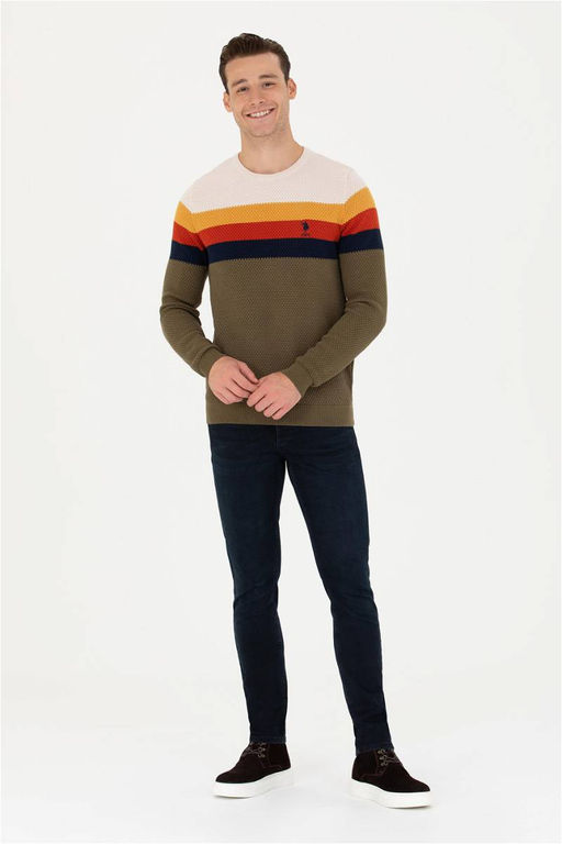 Мужской свитер цвета хаки Неожиданная скидка в корзине - U.s. polo assn фото 4