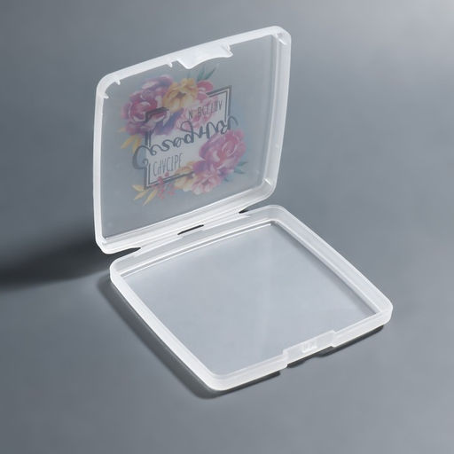 Органайзер для гигиенических принадлежностей «Счастье», с крышкой, 9.5×9.5×1.5 см, прозрачный