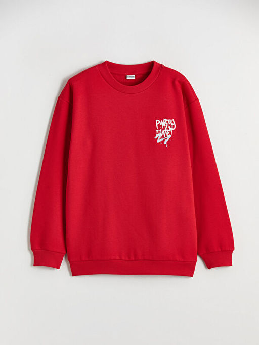 Y?lba?? Temal? Erkek ?ocuk Kal?n Sweatshirt