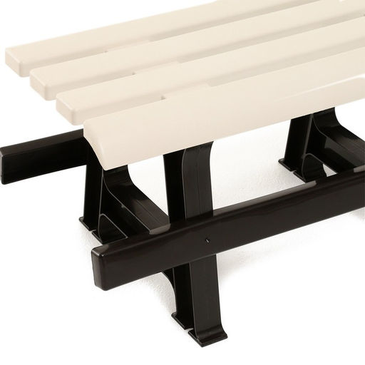 Лавочка садовая «Альтернатива», 120×40×42 см, пластик, МИКС