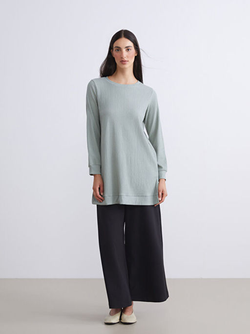 Bisiklet Yaka Dokulu Kad?n Tunik