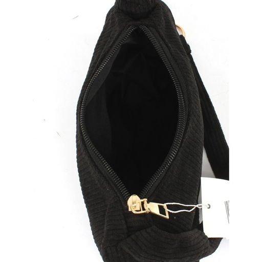 Сумка женская текстиль LIU-03 (багет) -mpl,  1 отд  вельвет черный  254099 - Rst фото 4