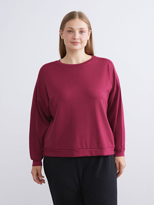 Bisiklet Yaka Oversize Kad?n Pijama ?st?