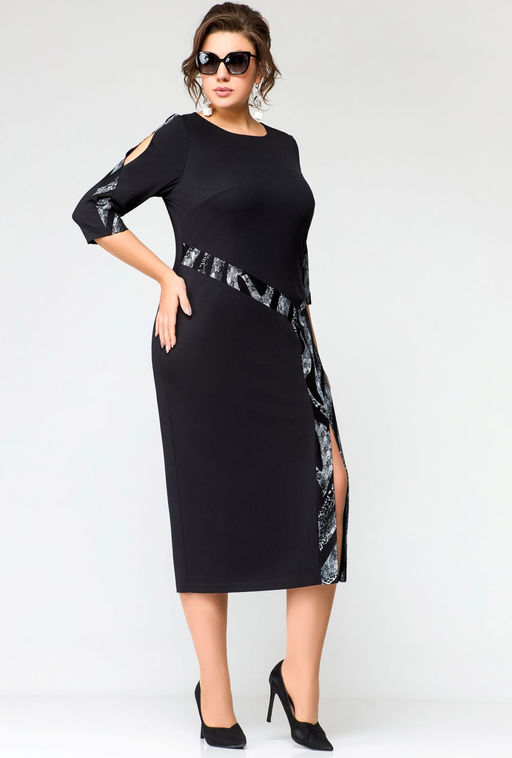 Платье EVA GRANT 7177-Р черный принт  фото 5