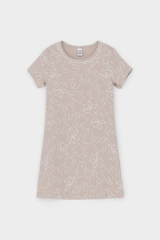 К 1156/бежевый,мини плюшевые мишки сорочка для дев