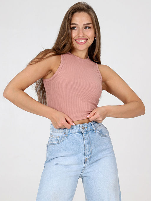 Майка-Топ из лапши , Розовый персик - Амавес-текстиль фото 2