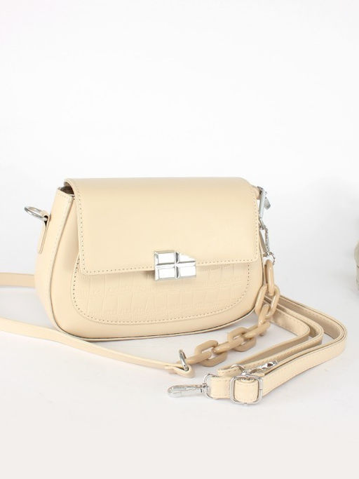 Сумка женская искусственная кожа Ch&K-8630, 1отд, плечевой ремень, бежевый SALE 255073 - Adelia фото 6