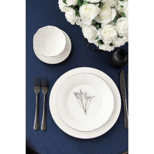 Тарелка глубокая Magistro La Perle, 580 мл, d=22 см, утолщённый край, фарфор, белая  фото 4