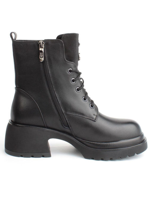 04-M3-H207 BLACK Ботинки зимние женские (натуральная кожа, натуральный мех)