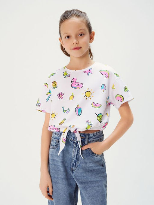 ACOOLA / Футболка детская для девочек Krab набивка