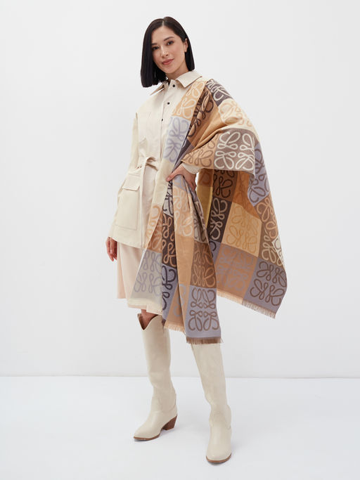 В составе шерсть и кашемир! теплый двусторонний палантин - Tantino фото 4