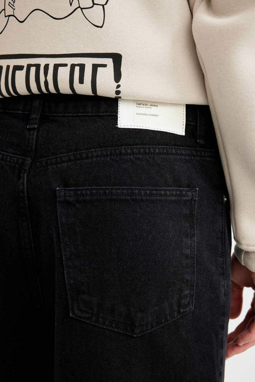 Широкие мешковатые джинсовые брюки с широким узором, нормальной талией и широкими штанинами - Defacto фото 7