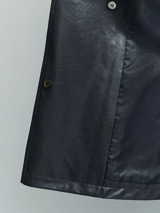 Куртка с поясом из искусственной кожи / Zarina  фото 10