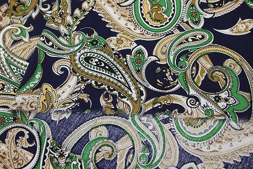 Штапель Дилара цв.чернильно-синий, ш.1.45м, вискоза-100%, 100гр/м.кв - Купава фото 2