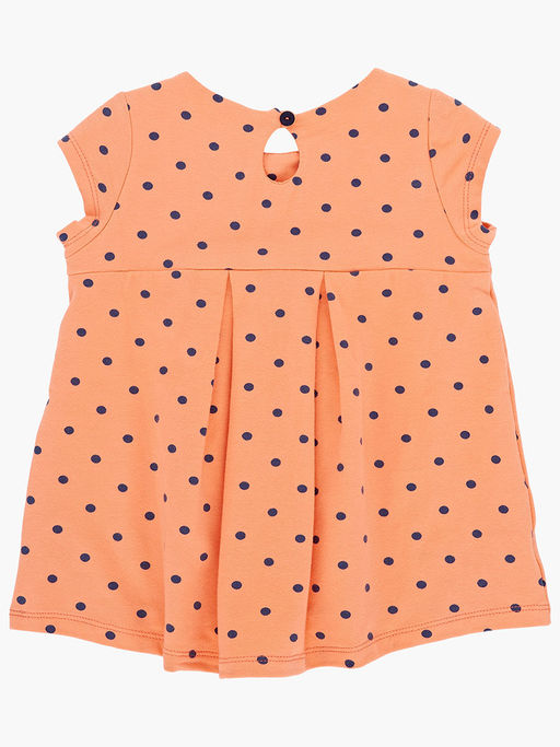 Комплект для девочки детский сад с лосинами UD 1624 персик горошек - Mini maxi фото 6