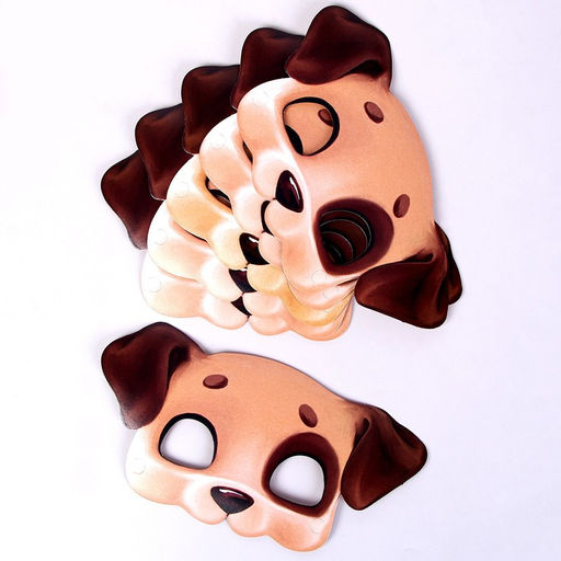 Набор бумажной посуды с масками Щенята: 6 тарелок, 6 стаканов, 6 масок - Страна карнавалия фото 4