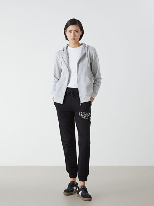 Kap??onlu Kad?n Fermuarl? Sweatshirt