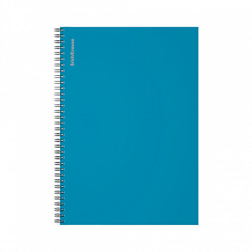 Цена за 12 шт. Тетрадь общая ученическая на спирали ErichKrause Neon, А4, 120 листов, клетка, ламинация глянцевая, структурное тиснение лён  фото 16