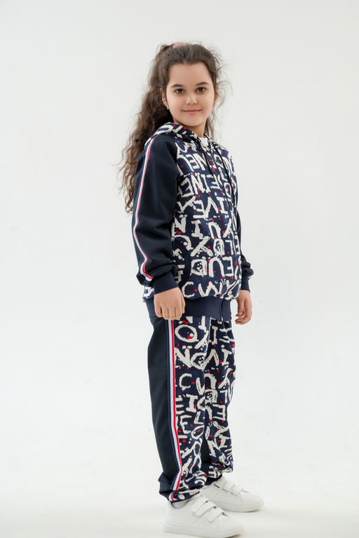 Костюм подростковый из футера 2-хн джемпер и брюки SportLand буквы - Амадэль фото 3