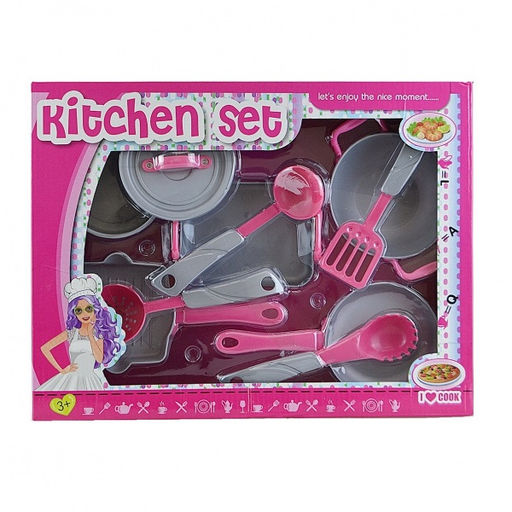 Наш Китай. Набор Посуды "Kitchen Set" 10 предм. с аксесс. для кухни, в/к 35.арт.CA047629/LN852B
