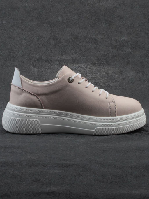 03-YE71-2 PINK Кеды женские (натуральная кожа)