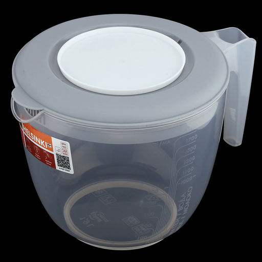 Емкость для миксера пластмассовая "HELSINKI" 1,9л, 22х16,7х15,2см, мерная, пепельный жемчуг (Россия)