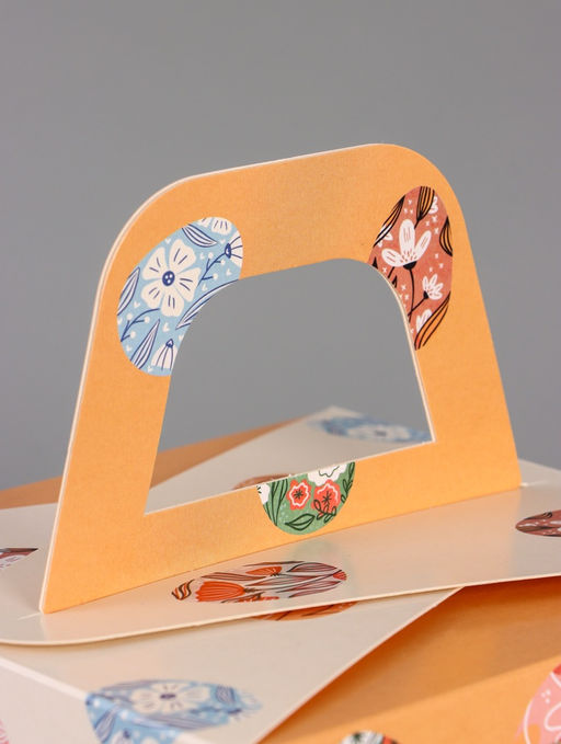 Цена за 5 шт. Коробка подарочная пасхальная с окном Расписные яйца, персиковый, 15?15?18 см - UPAK LAND фото 4