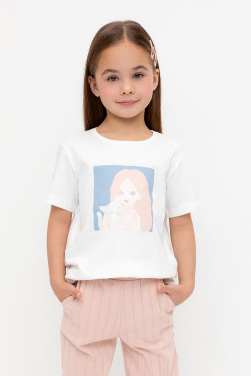 Crockid _ КР 302726-1/сахар к557 фуфайка (футболка) для дев  фото 5