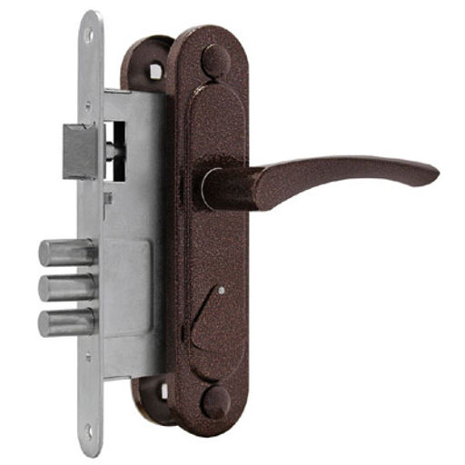 Замок врезной с ручками ЗВ9.1-01 медь "Омега" (Димитровград)