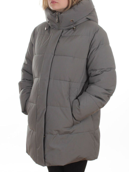 2405 GRAY Куртка зимняя женская (200 гр. холлофайбер)
