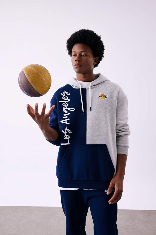 DeFactoFit Толстовка комфортного кроя с капюшоном NBA Los Angeles Lakers  фото 3