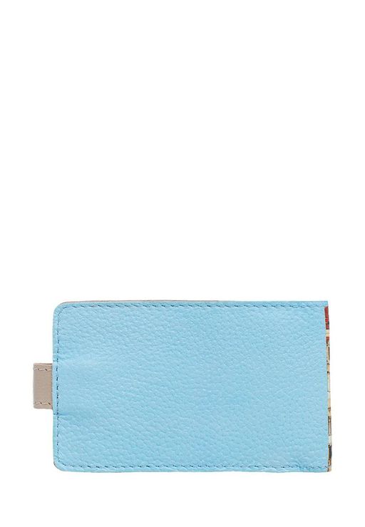 Визитница с принтом Eshemoda Лето в Венеции, натуральная кожа