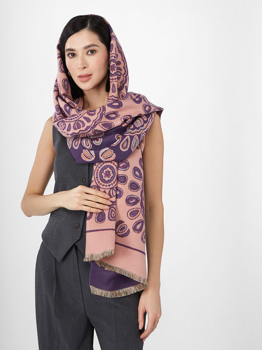 в составе ШЕРСТЬ и КАШЕМИР Большой, мягкий, теплый однотонный двусторонний палантин. - Tantino фото 7