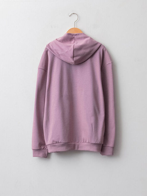 Kap??onlu Basic Uzun Kollu K?z ?ocuk Sweatshirt - Waikiki фото 2