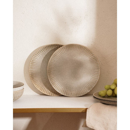 Тарелки SL Home Монти, d=21 см, набор 2 шт., фарфор, серые