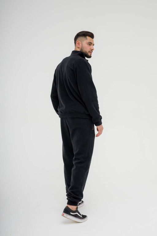 517 Костюм мужской на молнии, флис, черный - Knitka wear фото 6