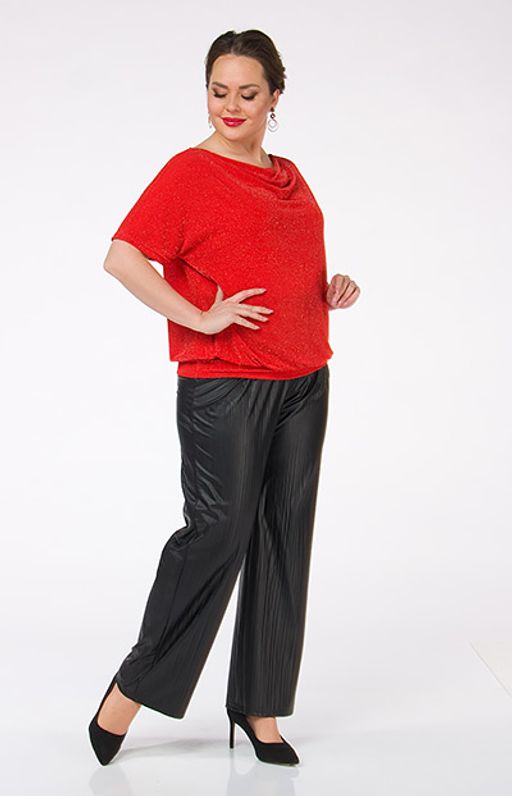 4117 Шикарные брюки из кожи с плиссированным эффектом - Ckc collections фото 3