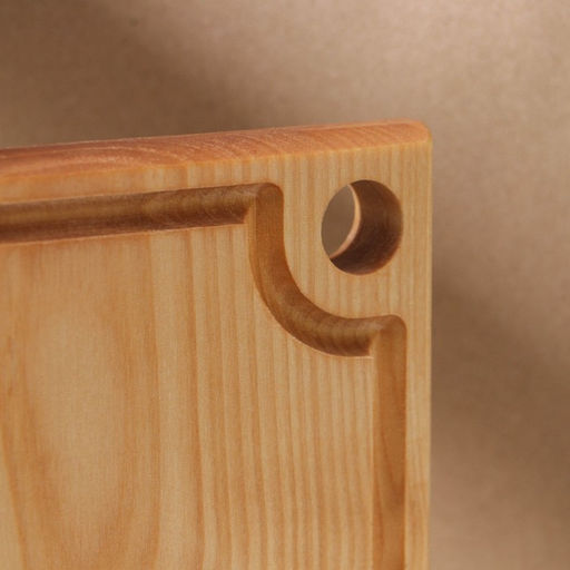 Доска разделочная деревянная с кровостоком Adelica, 26×16×2 см, покрыта маслом, цельная берёза