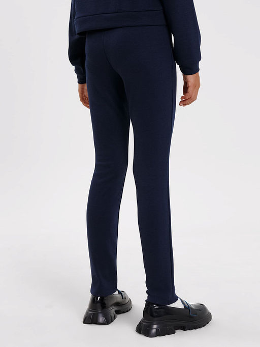 Однотонные легинсы в темно-синем цвете для девочек - Mark formelle фото 4