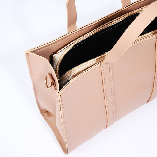 Сумка-тоут на молнии, цвет бежевый - Simaland фото 7