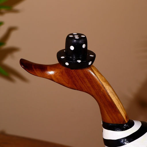 Сувенир «Уточка в ч/б», 25×7×25 см, дерево