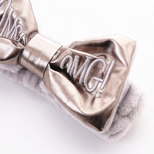 Плюшевая повязка для волос OMG ,цвет золотой . - Family фото 2