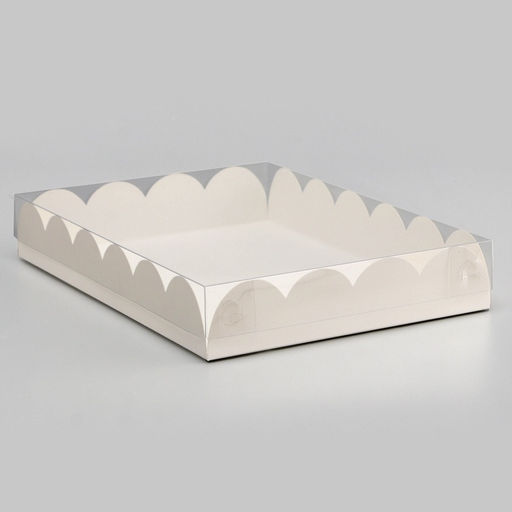 Цена за 5 шт. Коробка для печенья, белая, 25×18×3 см