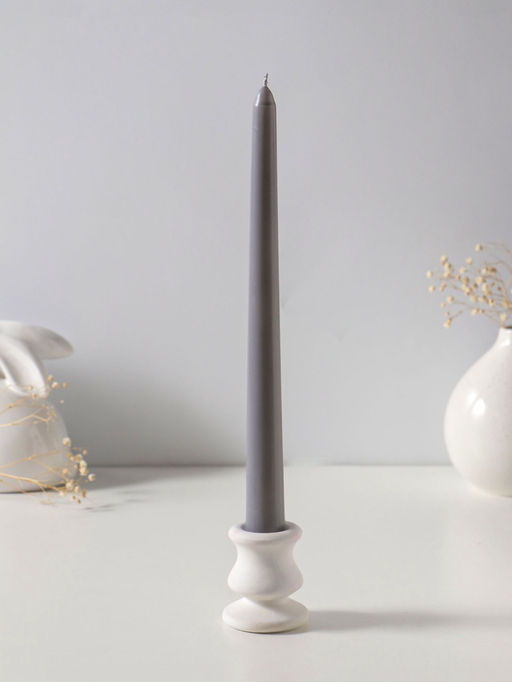 Цена за 2 шт. Свеча античная 25 см (набор 2 шт) 58 гр, 7 ч, цв. серый