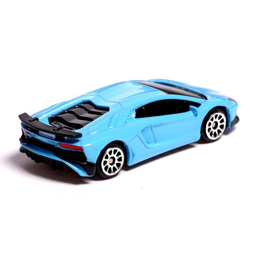 Машина металлическая LAMBORGHINI AVENTADOR LP750-4 SV, 1:64, цвет голубой - Автоград фото 3