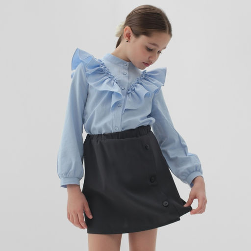 Юбка школьная для девочки MINAKU: Casual Collection, серая, рост 146 см